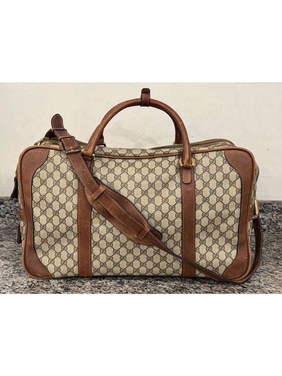 Gucci Handbags - Gucci GG Web Vintage 1980 Travel Luggage Bag w/ Strap SPB-VWG 341027